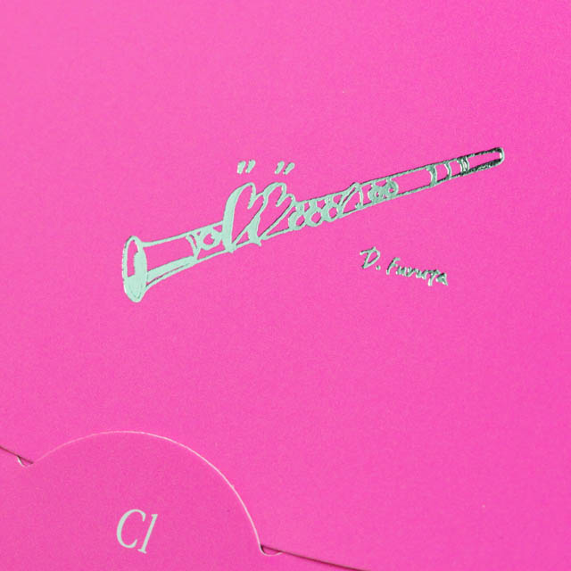 楽譜あぶらとり紙 クラリネット Pink シルバー 110014 音楽雑貨 アクセサリー専門店 プレリュード