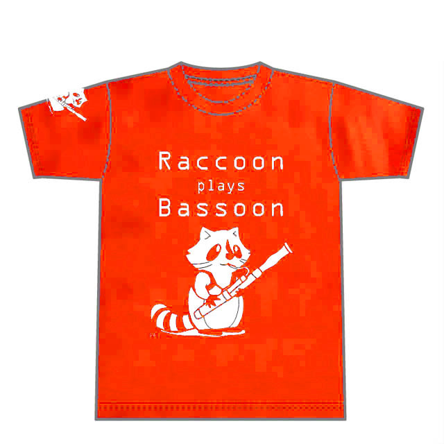 Raccoon plays Bassoon ファゴット バスーン 音楽雑貨 音楽グッズ